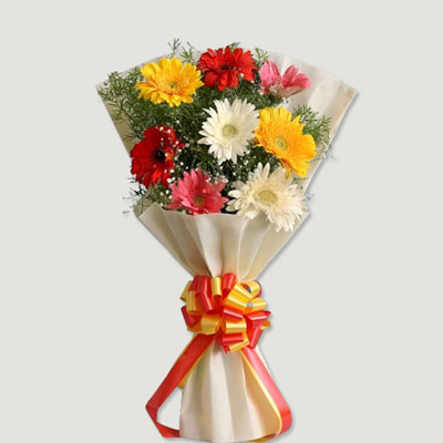 "Mixed Gerberas Flower Bouquet - Click here to View more details about this Product